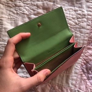 Kate Spade Pink & Green Leather Wallet